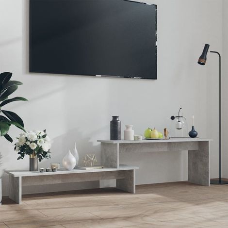 Meuble TV Gris béton 180x30x43 cm (1/5)