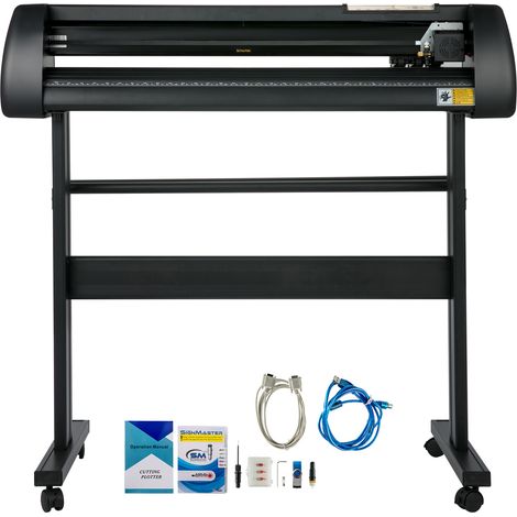 Mophorn Vinyl-Schneidemaschine, 34 Zoll, einstellbare Kraft und Geschwindigkeit, Schilderherstellungsset