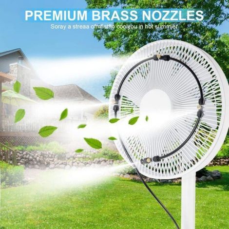 Système de brumisation pour terrasse extérieure, kit de brumisateurs d'extérieur de 8 m pour refroidissement, 1 pièce (1/4)