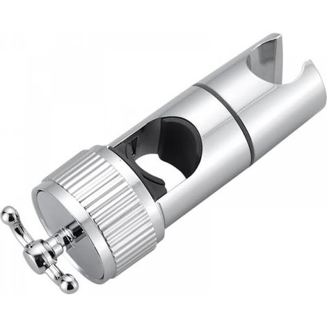 Support de douche réglable 16-28 mm, support de douche de remplacement en ABS avec 2 crochets, accessoires pour pommeau de douche (1/5)