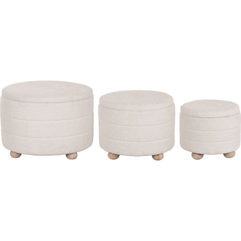 Reposapies Set 3 Poliester 62X62X43 Almacenaje Int (1/5)