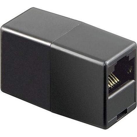 goobay 50260 - Modular Adapter mit zwei Modularbuchsen 8-8, schwarz (1/5)