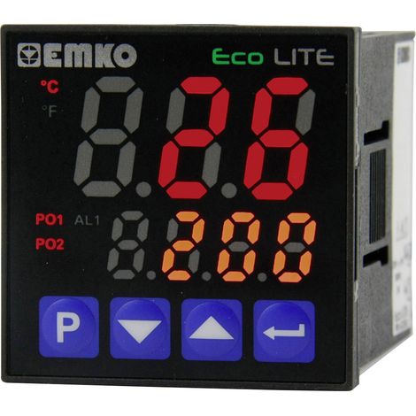 Emko ecoLITE.4.5.2R.0.0  Temperaturregler Pt100, J, K, R, S, T, L -199 bis +999 °C Relais 5 A (L x B
