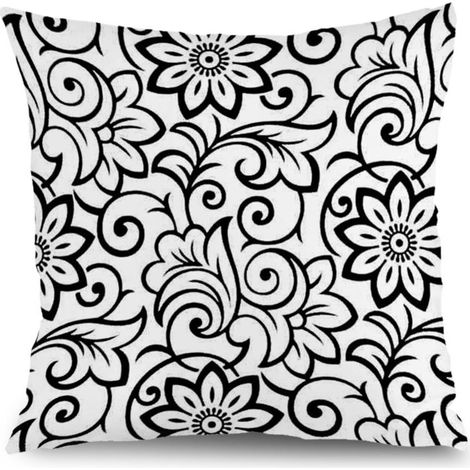 Housse de coussin floral été, décoration maison moderne,40×40cm (1/5)