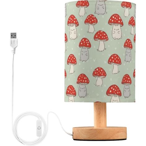 Kcldeci Lampe de chevet champignon et chats mignons pour chambre (1/5)