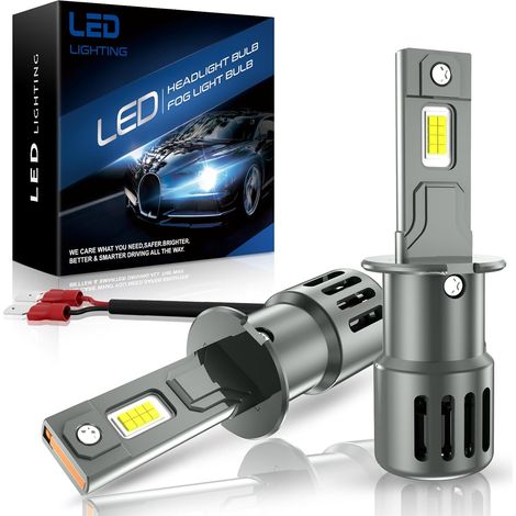 Ampoules H3 LED - 2 Pièces - Aluminium - 23000LM 6500K - Feux Route Croisement - Voiture (1/5)