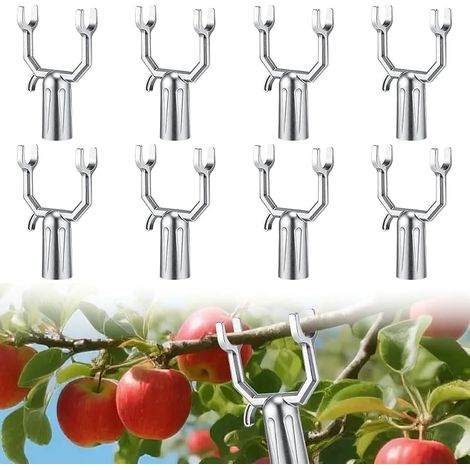 8-teiliges Set aus Metall-Obstbaum-Aststützen, Astspreizern, Stützen aus Aluminiumlegierung, Lastschutz für Garten, Obstplantage und Weinberg