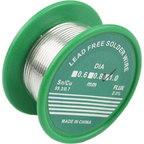 Fil à Souder Sans Plomb 20 g Ø1 mm Sn99,3 Cu0,7 avec Noyau de Colophane pour Soudure Électrique et Électronique (1/4)