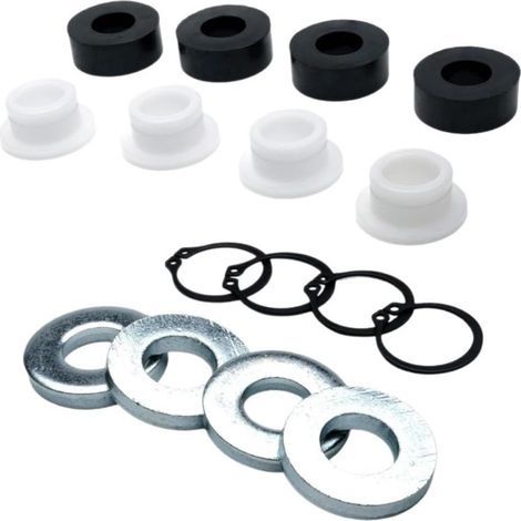 16-piece deck height adjustment kit for lawnmower models F123, 7434-1, 5727-1, 5740-2 - Bushings, retaining rings and metal washers for deck maintenance (1/5)
