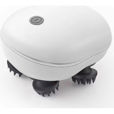 Masseur crânien électrique pour le cuir chevelu, appareil de massage corporel étanche, détente et bien-être, blanc (1/5)