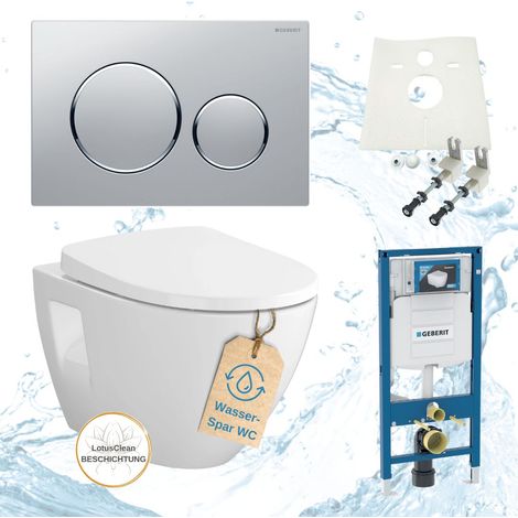 Geberit Vorwandelement Sigma Bartolo WC spülrandlos Komplettset Sigma20 chrom (1/5)