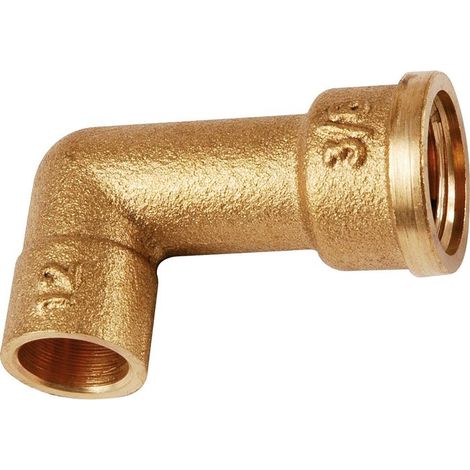 Raccord laiton coudé long 90° à souder - F 1/2' - diamètre 16 mm