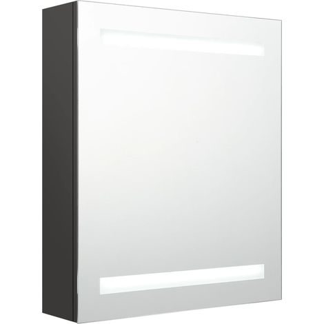Maison Exclusive - LED-Bad-Spiegelschrank Anthrazit 50x14x60 cm