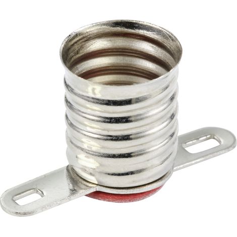 TRU COMPONENTS TC-10477716 Support d'ampoule Culot (mini-lampes): E10 Connexion: cosses à souder 1 p