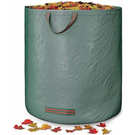 1X Sac à Déchets de Jardin Avec Poignées 272L Haute Capacité et Double Fond Stable Aux UV et Hydrofuge Sac de Jardin Réutilisable et Stable (1/5)