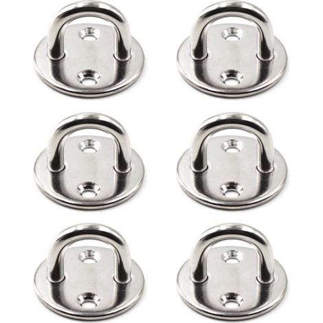 Gancho de montaje en pared para techo de alta resistencia, placa de anclaje, acero inoxidable 304, 6 mm (6 piezas) (1/5)