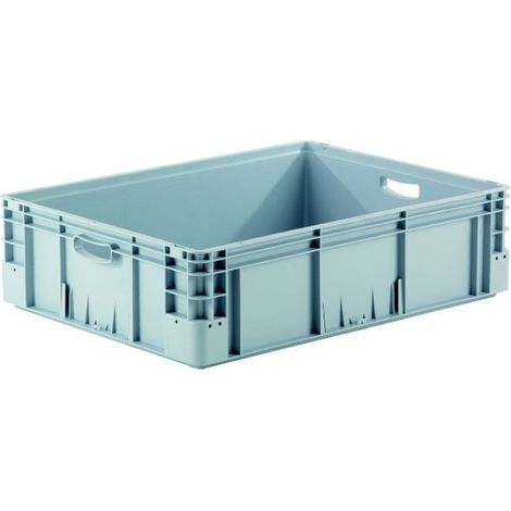 PROVOST - Bac gerbable norme Europe en polypropylène gris - 800 x 600 x 220 mm