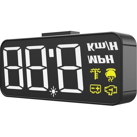 H90S 3,7 Zoll Universal-Head-Up-Display für Autos, digitaler Tachometer, Wassertemperaturanzeige, Spannungsanzeige, Kilometerzähler, Windschutzscheibenanzeige
