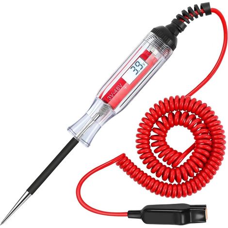 Testeur de charge de batterie Testeur de circuit électrique de voiture 0-48V Testeur de batterie numérique universel 12V avec outil de diagnostic de rétro-éclairage (1/5)