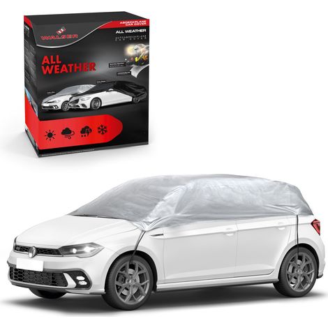 Abdeckplane Auto All Weather Basic, Autoplane Halbgarage Größe M, Autoabdeckung silber (1/5)