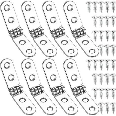 8 Stück 180°-Klappscharniere, Klappscharniere, freistehende Türscharniere für Nähmaschinen, Klapptische, Küchenmöbel, Schränke und Türen (1/5)