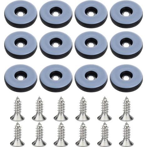 32 Patin Chaise, Rond 22mm, Teflon, Vis Inox, Protection Sol, Meuble (1/5)