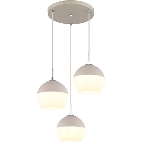 Pendelleuchte Deckenleuchte Hängeleuchte Metall weiß matt kürzbar H 120 cm (1/5)