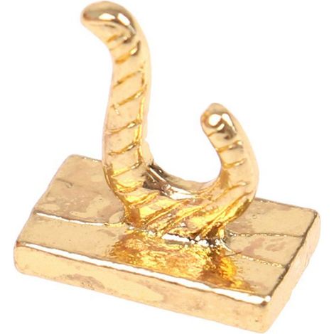 16 Farben: Gold + Silber Materialien: Metallhakenrahmen für Miniatur-Puppenhauskostümset, Metallwandhalterung.