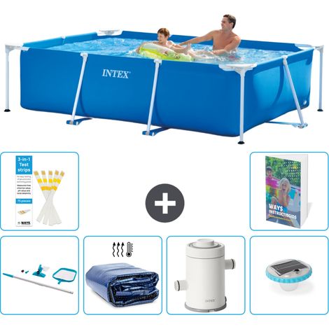 Intex Piscina con estructura Rectangular - 260x160x65 cm - 7-piezas  S131