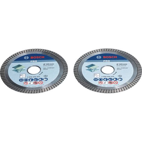 BOSCH PRO Diamant-Trennscheiben-Set Ceramic , 2-tlg. 125x22,23 mm