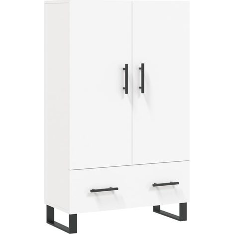 Credenza buffet cassettiera mobile contenitore organizer cucina soggiorno soggiorno alto 69,5 x 31 x 115 cm derivati del legno bianco 020032502