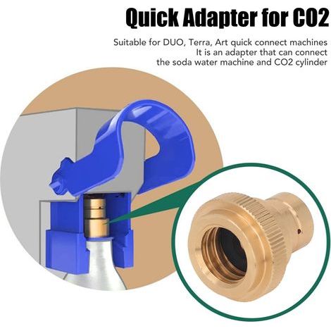 Quick CO2 Adapter for Sodastream DUO/Terra/Art – TR21-4 brass fitting with included gasket (1/4)