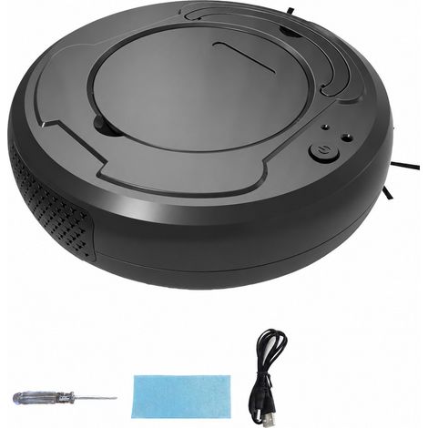 Aspirateur et laveur robot intelligent 3 en 1, noir, balaie, lave et aspire, compatible avec les sols durs (1/5)