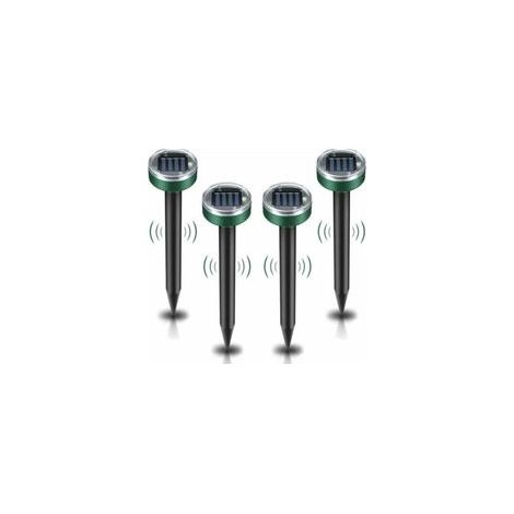 Repellente per talpe solare in 4 pezzi, repellente per parassiti a ultrasuoni - Controllo talpe con grado di impermeabilità IP44, repellente per talpe da giardino (1/4)