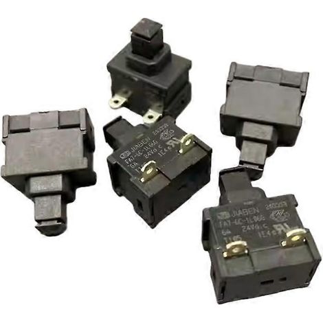 Interrupteur à verrouillage automatique à deux pattes pour aspirateur FA7-6C-1L06G Interrupteur à bouton-poussoir pour chauffe-eau 6A (5 pièces) ( ) (1/5)