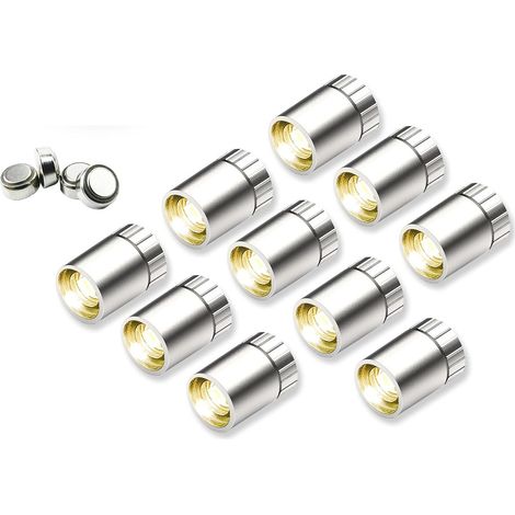 Miniature LED Lights - 10 Pieces - Battery Operated - Warm White - For Dollhouse Toy Bricks DIY Craft - 15 Backup Batteries Included (1/5)