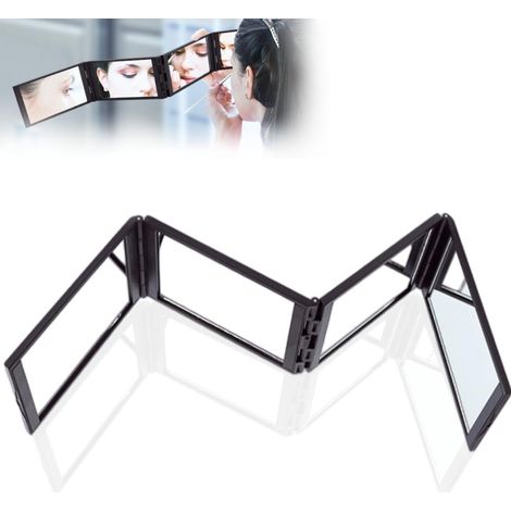 Miroir 360 Degrés, Pliable, Auto-Coiffage, Rasage, Coupe de Cheveux