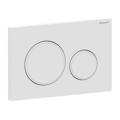 PLACCA DI COPERTURA 2 TASTI SIGMA 20 GEBERIT Misura: Nera - bordi tasti nero opaco