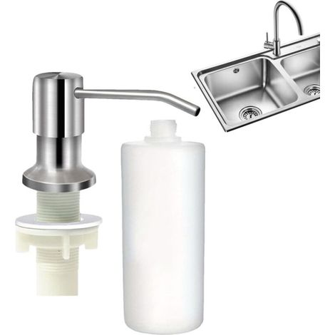 Soap dispenser pump for sink, integrated soap dispenser, liquid soap dispenser for 350ml/500ml bottle - dish soap dispenser, 360-degree rotation, sink tools (1/5)