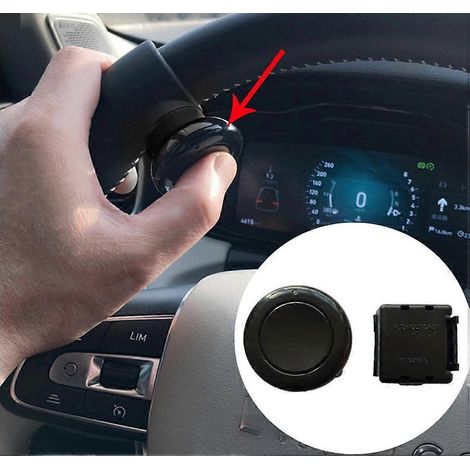 Botón de bocina inalámbrico para volante de coche, kit de botón de bocina de 12 V para coche y camión (universal) (1/5)