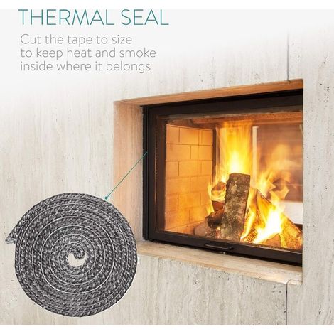 Seal of sealing autoadhésif high temperature 3m Resistant up to 550°C Width 20mm, thickness 3mm Insulation thermal fireplace (1/4)