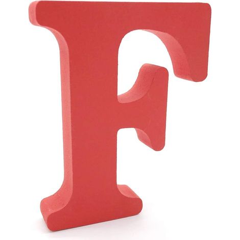 MINKUROW Lettere in Legno (F) Rosse 1 pz 10 cm A-Z Alfabeto Inglese Fai da Te Ornamenti Artigianali per la Decorazione Domestica di Nozze Compleanno Feste Accessori (1/5)