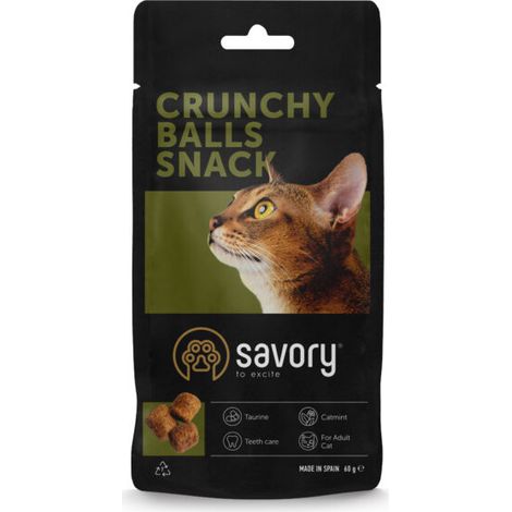 Friandises croustillantes à l'herbe à chat Savory Dental Care pour chats adultes, 60 g (1/3)