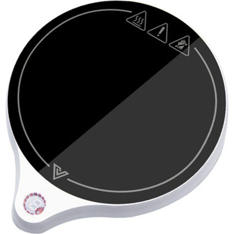 Chauffe-tasse électrique à température constante pour mugs à café, idéal pour la maison, le bureau et les voyages (blanc). (1/4)