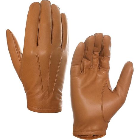 Gants de service de police en cuir mince non doublé pour homme GM031EU1 (1/5)