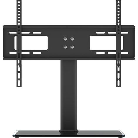 Support TV sur Pied TV Universel - pour de 32-55 Pouces Télévision,Réglable en Hauteur Max Charge 40kg VESA 200200 mm,avec la Base en Verre Trempé & Gestion des Fils (1/4)