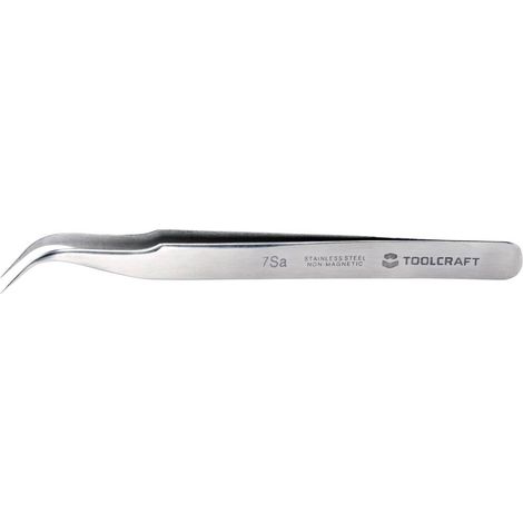 PINCE BRUCELLE DE PRÉCISION 1 PIÈCE TOOLCRAFT TO-5861037 7A SA POINTE EN FORME DE FAUCILLE, COURBÉE À 55°, RONDE, FINE 120 MM 1 (1/4)