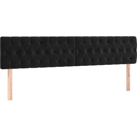 Maison Exclusive - Kopfteile Schwarz 200x7x78/88 cm Samt (1/5)