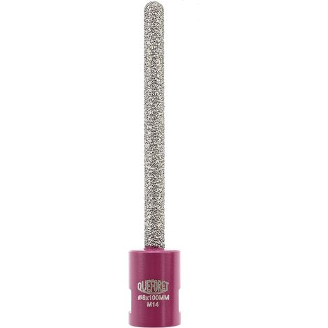 Mèche à Mortier Diamantée 8mm x 100mm - Fraise pour Enlever le Mortier, Agrandir les Trous sur la Maçonnerie, la Brique, Filetage M14 pour Meuleuse d'Angle (1/5)