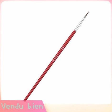 HURRISE Pinceau Peinture Acrylique, Brosse Fine Nylon, Métal, Idéal pour Décoration et Dessin Rouge 00 (1/4)